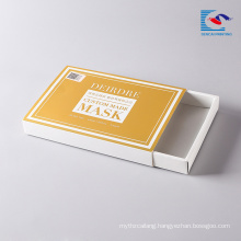 Custom logo drawer match box cosmetic facial mask paper gift packaging box